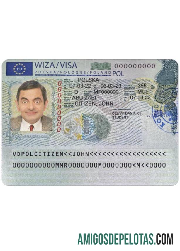 Visto POLÔNIA exemplo